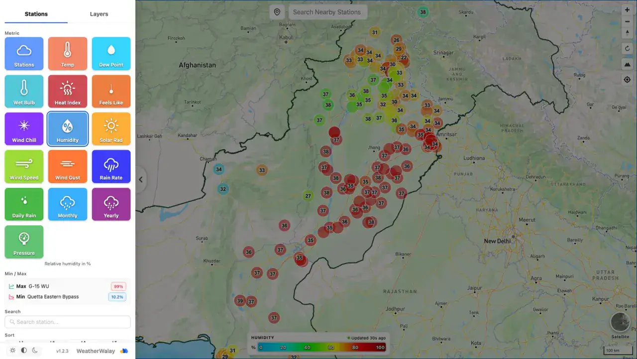 National Weather Station Network Portal screenshot 2